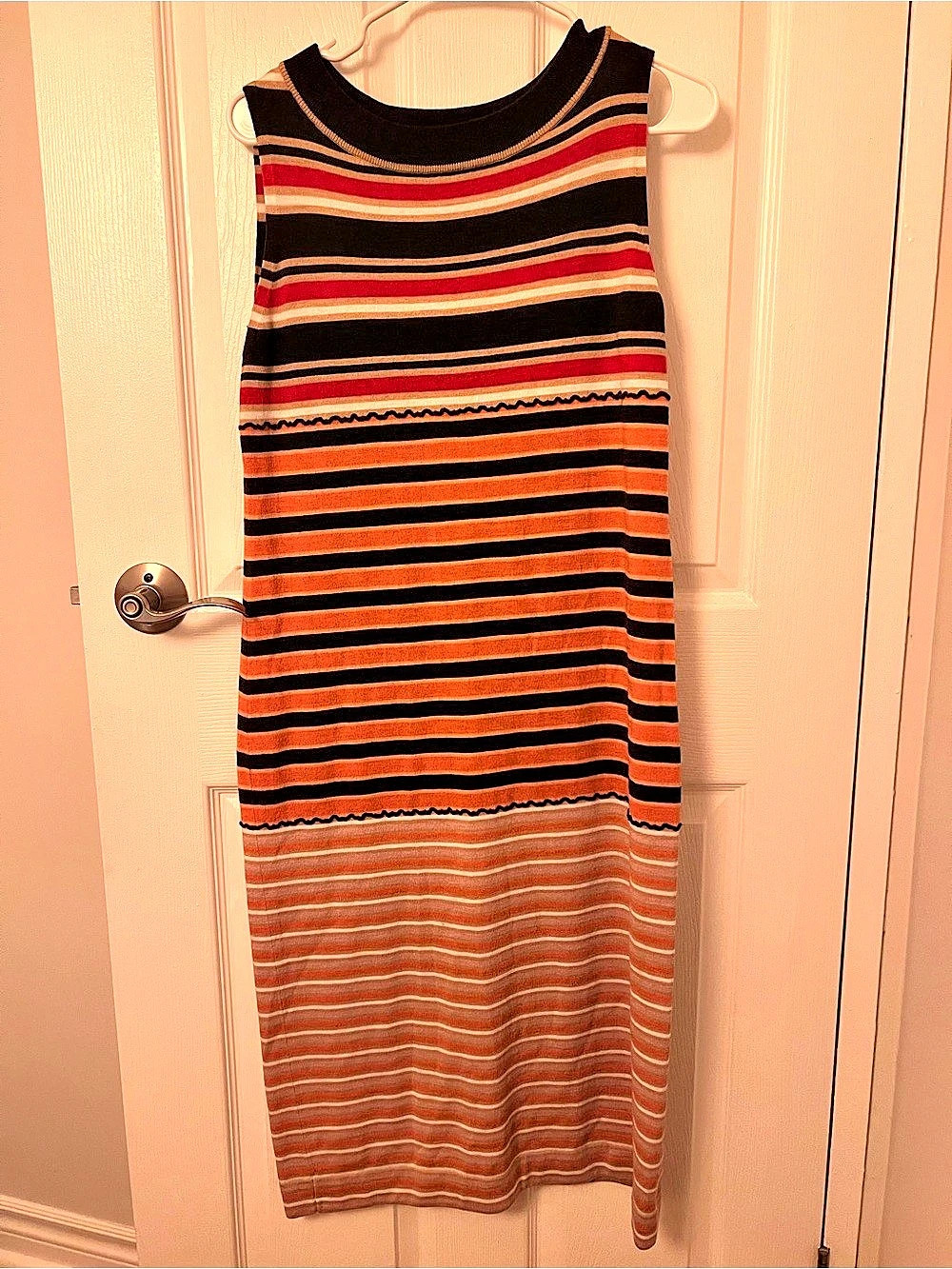 Marni Uniqlo x Marni Merino Blend Knitted Striped Sleeveless Dress Striped Maxi